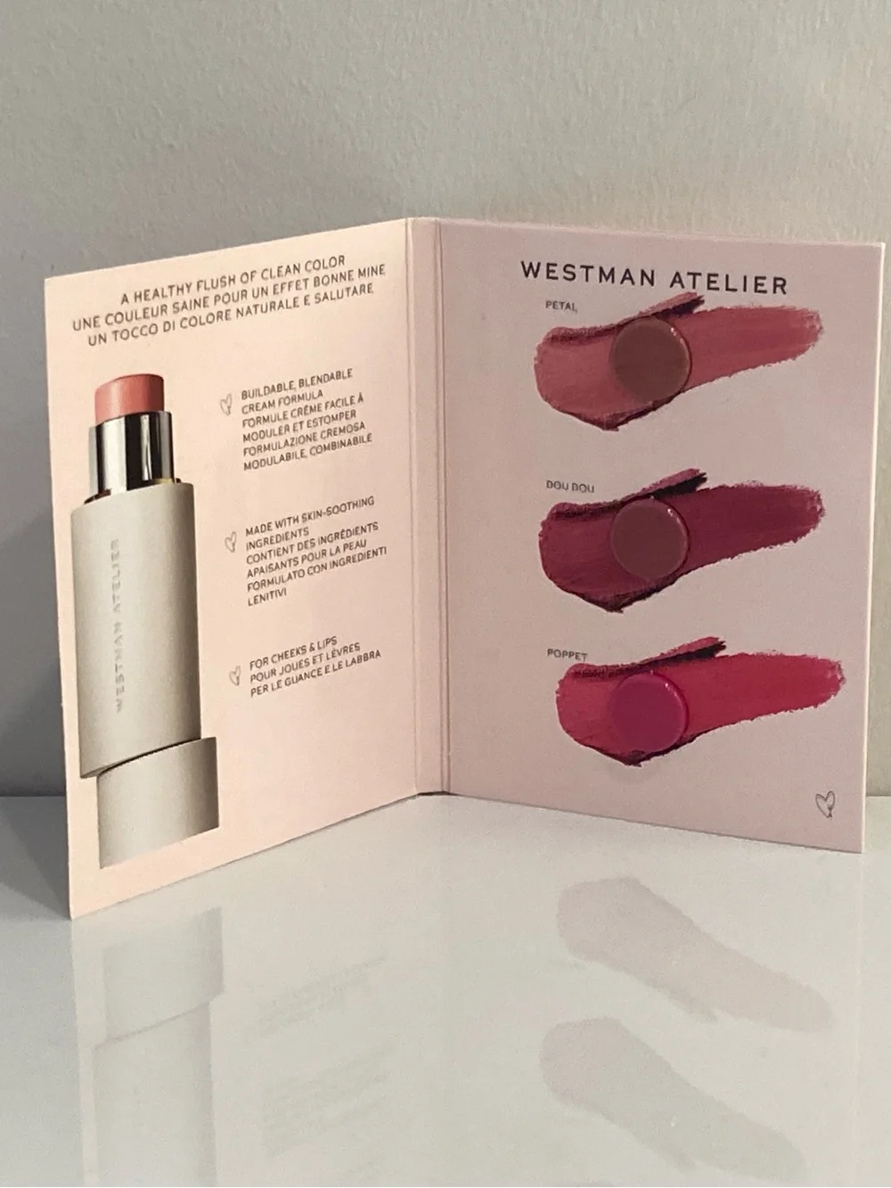 3/$30 WESTMAN ATELIER Baby Cheeks Blush Stick Trio Sampler Card New Sealed